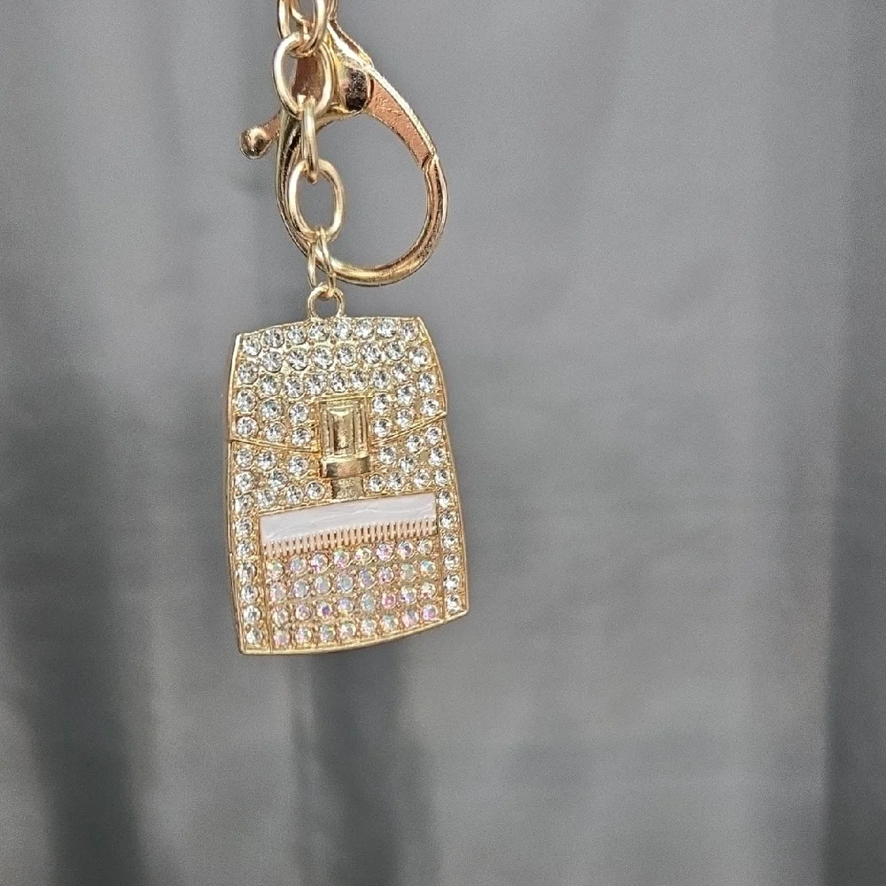 Gold and Silver Key Chain Bag Charm
